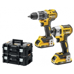 DEWALT DCK267D2T Kit trapano a percussione 18V 2Ah XR litio + Avvitatore impulsi 1/4" 18V